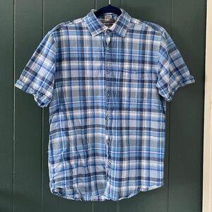 Bruno Shirts Short Sleeve Button Up Linen Shirt